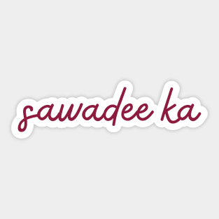 sawadee ka Sticker